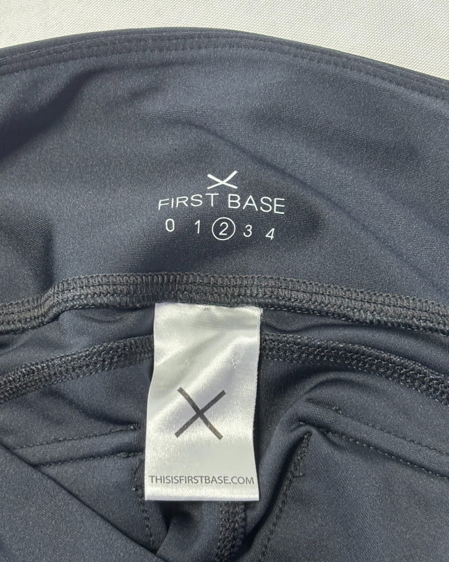 First Base Black Cargo Pocket Active Leggings
