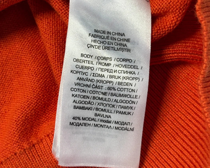 Lauren Ralph Lauren Orange Crew Neck Knit Sweater