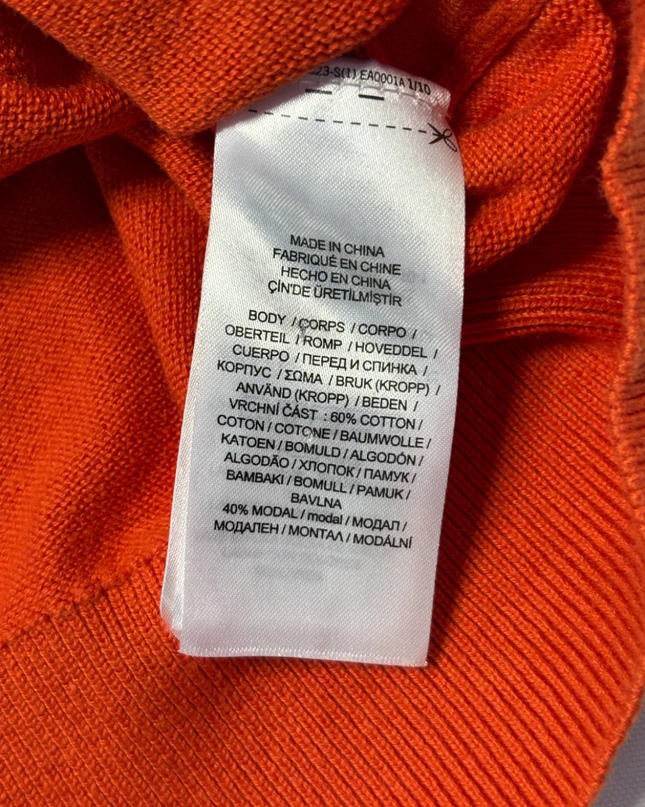 Lauren Ralph Lauren Orange Crew Neck Knit Sweater