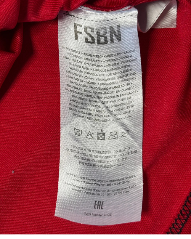 FSBN Red and Black Reckless Graphic Button-Up Baseball Jersey