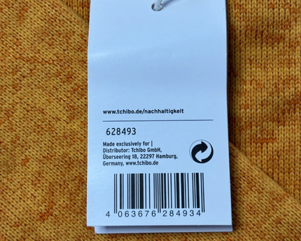 Tchibo Yellow Full-Zip Knit Fleece Hoodie W/Tags