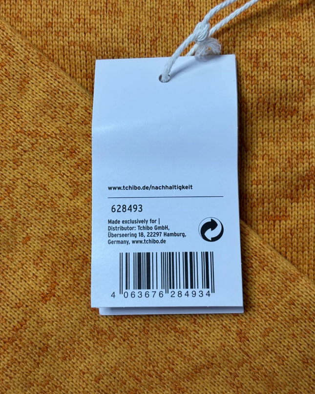 Tchibo Yellow Full-Zip Knit Fleece Hoodie W/Tags