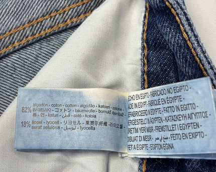 Zara Blue High-Rise Wide Leg Jeans with Raw Hem