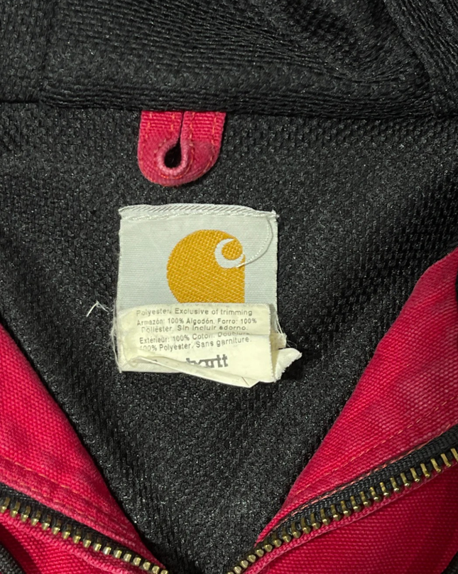 Carhartt Red Canvas Hooded Active Jacket