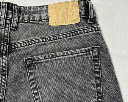 Zara Grey High-Waisted Wide Leg Jeans