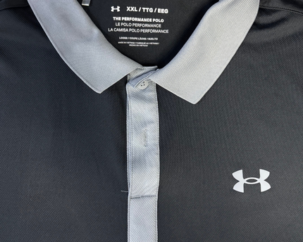 Under Armour Black/Grey Men's Performance Sports Polo
