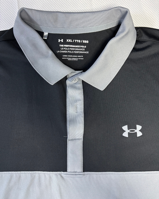 Under Armour Black/Grey Men's Performance Sports Polo