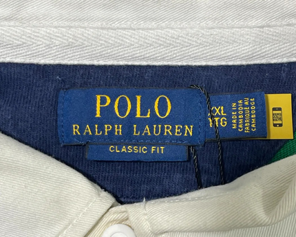 Polo Ralph Lauren Green/Navy Blue Long-Sleeve Rugby Polo Shirt
