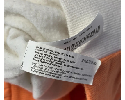 Space Jam Orange and White Bugs Bunny Split Graphic Sweatshirt