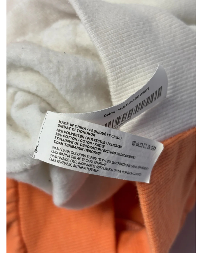 Space Jam Orange and White Bugs Bunny Split Graphic Sweatshirt