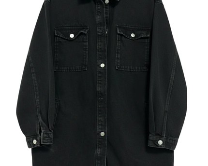 H&M Divided Black Oversized Denim Jacket