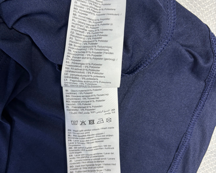 Asics Navy Blue Graphic Print Performance Sports T-Shirt