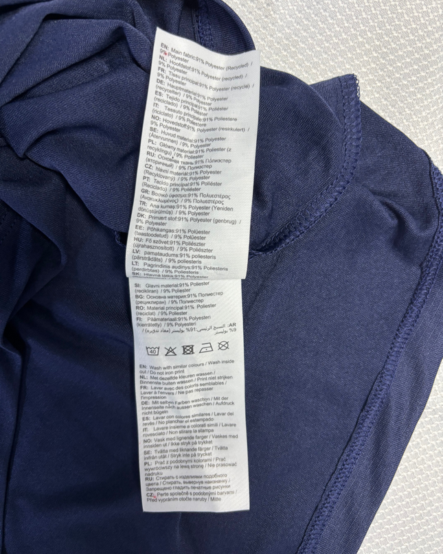 Asics Navy Blue Graphic Print Performance Sports T-Shirt