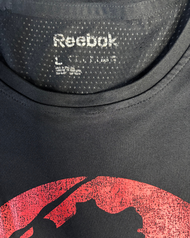 Reebok Black Spartan Graphic Print Sports T-Shirt
