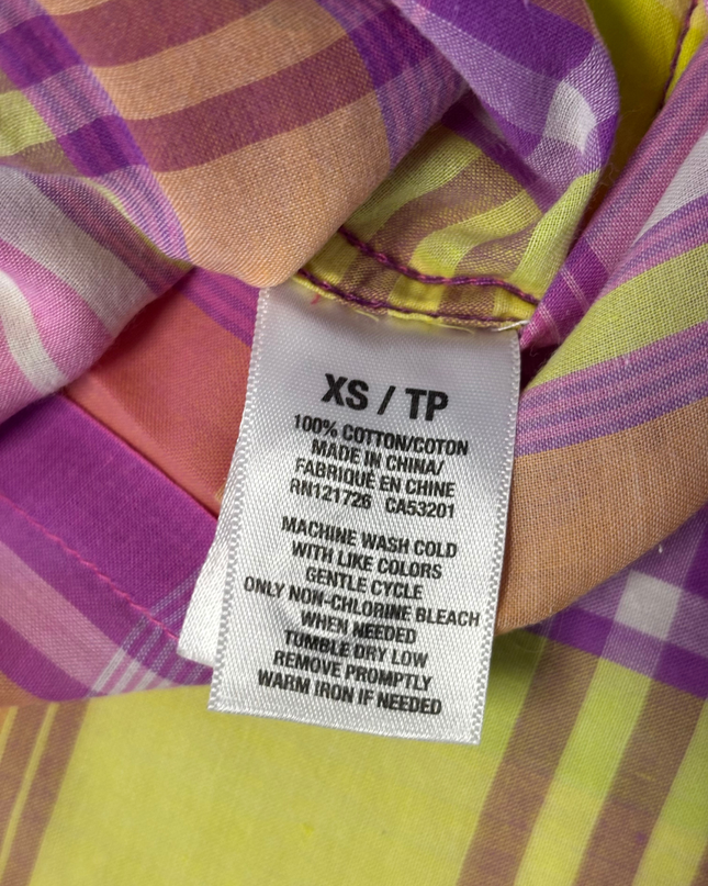 Aeropostale Multicolor Plaid Button-Down Shirt