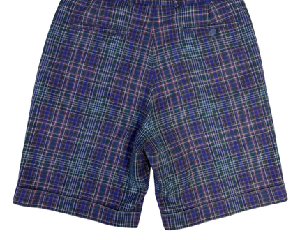 Lacoste Blue Plaid Vintage Bermuda Shorts