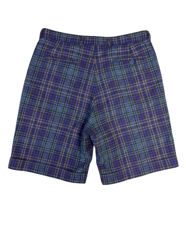 Lacoste Blue Plaid Vintage Bermuda Shorts