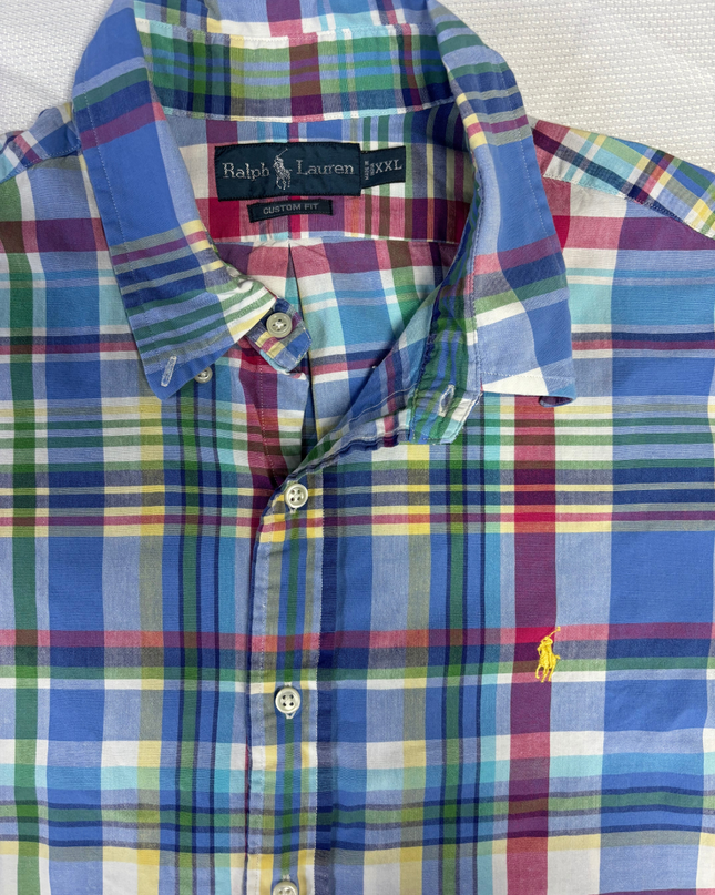 Ralph Lauren Multicolor Plaid Custom Fit Short Sleeve Shirt