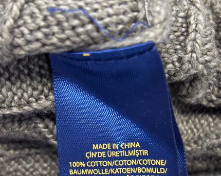 Polo Ralph Lauren Olive Green Cable Knit Crewneck Sweater