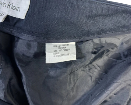 Calvin Klein Navy Straight Leg Tailored Trousers