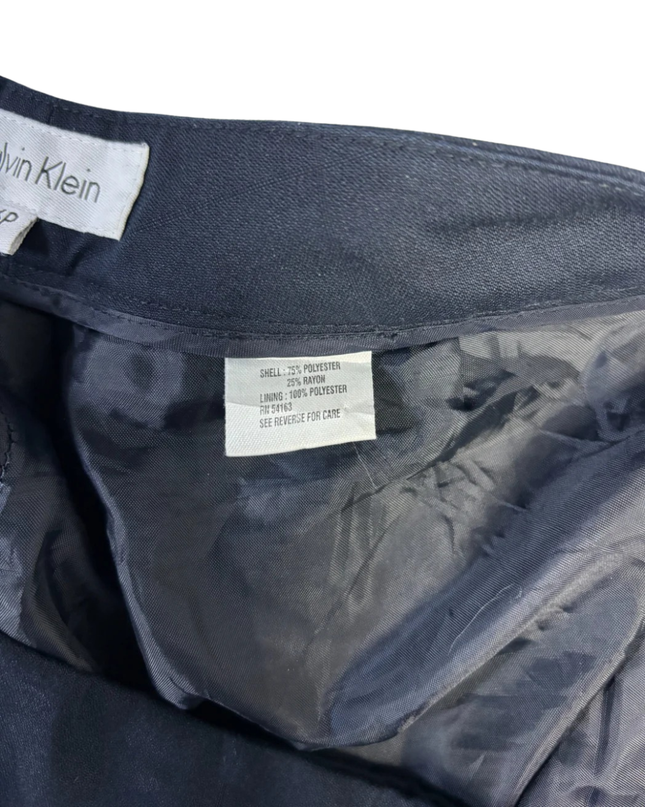 Calvin Klein Navy Straight Leg Tailored Trousers
