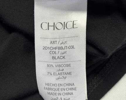 Choice Black Relaxed Fit Short Sleeve Viscose Top
