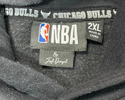 NBA Chicago Bulls Basketball Black Graphic Hoodie
