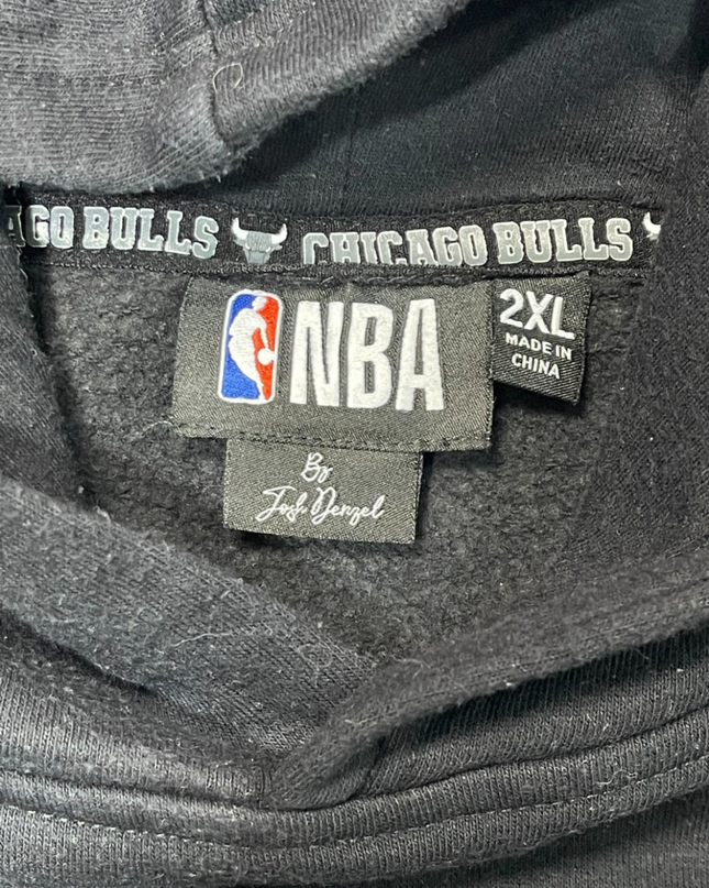 NBA Chicago Bulls Basketball Black Graphic Hoodie