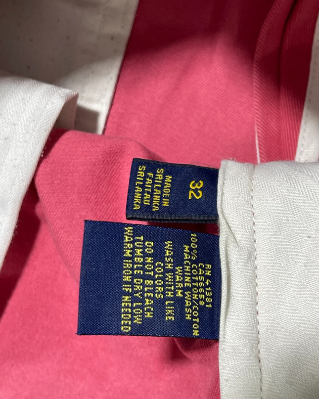 Polo Ralph Lauren Red Classic Fit Cotton Chino Shorts