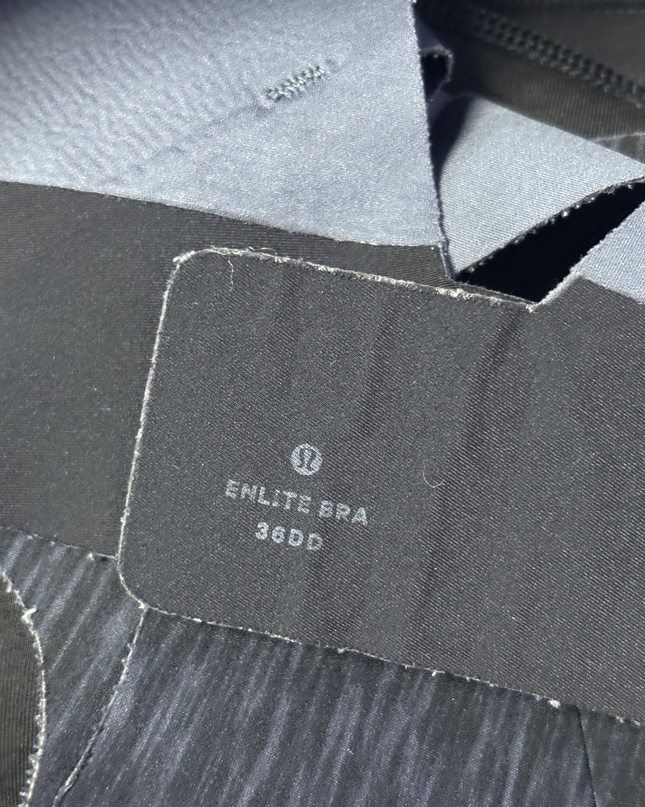 Lululemon Dark Grey Heathered Enlite Bra High Support Sports Bra