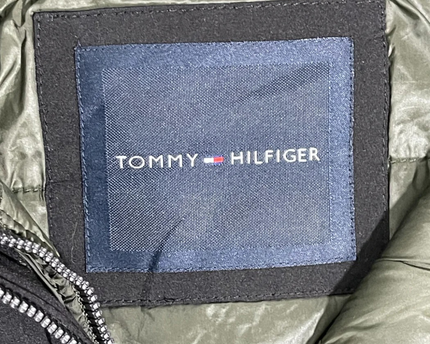 Tommy Hilfiger Black Hooded Full-Zip Bomber Jacket
