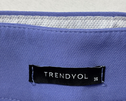 Trendyol Purple High-Waisted Belted Tapered Pants