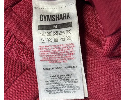 Gymshark Burgundy Tapered Performance Joggers