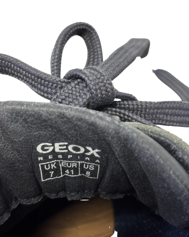 GEOX Men's Grey Platform Casual Sneakers