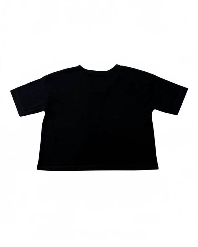 Zara Trafaluc Black Boxy Crop Top