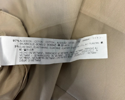 Zara Beige Tailored Straight Leg Trousers