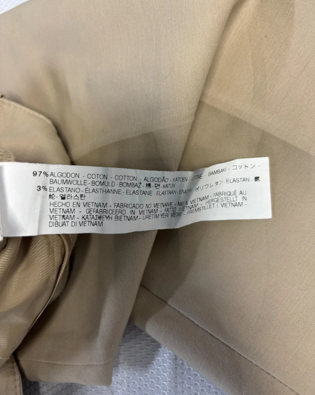 Zara Beige Tailored Straight Leg Trousers