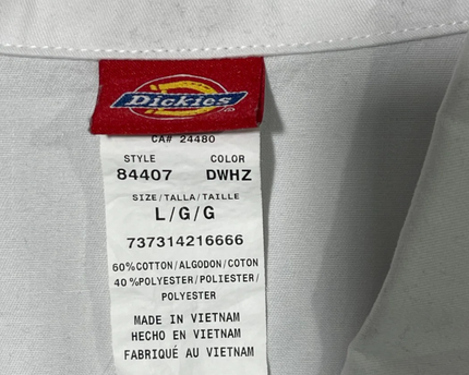 Dickies White Professional 3/4 Sleeve Coat