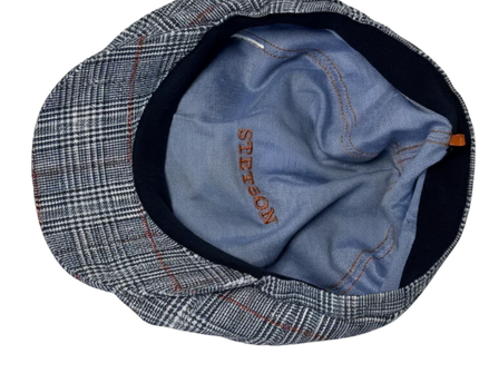 Stetson Blue Checkered Newsboy Cap