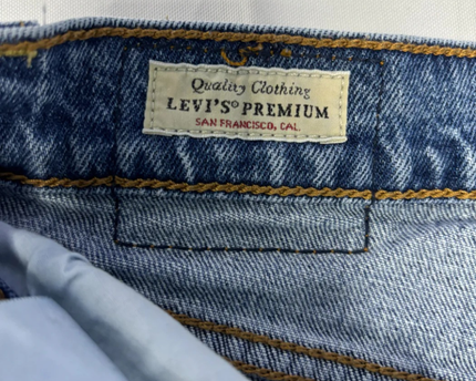 Levi's Premium Blue Ribcage Bell High-Rise Flared Jeans