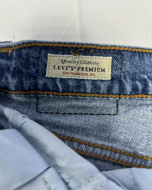 Levi's Premium Blue Ribcage Bell High-Rise Flared Jeans
