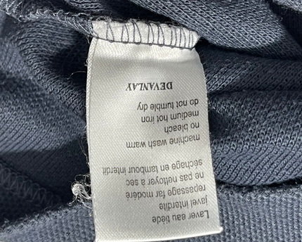 Lacoste Navy Blue Quarter-Zip Piqué Sweater