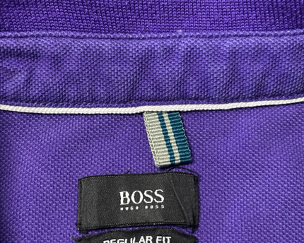 Hugo Boss Purple Long Staple Cotton Polo Shirt