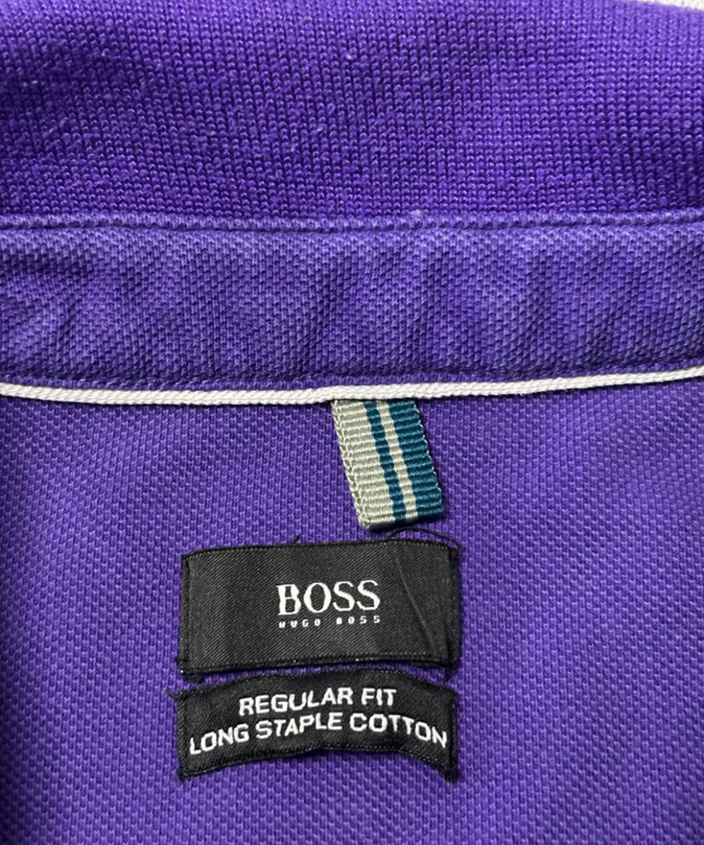 Hugo Boss Purple Long Staple Cotton Polo Shirt