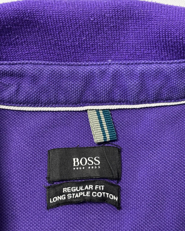 Hugo Boss Purple Long Staple Cotton Polo Shirt