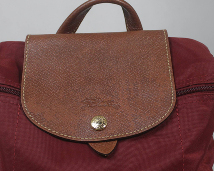 Longchamp Maroon Le Pliage Nylon Backpack