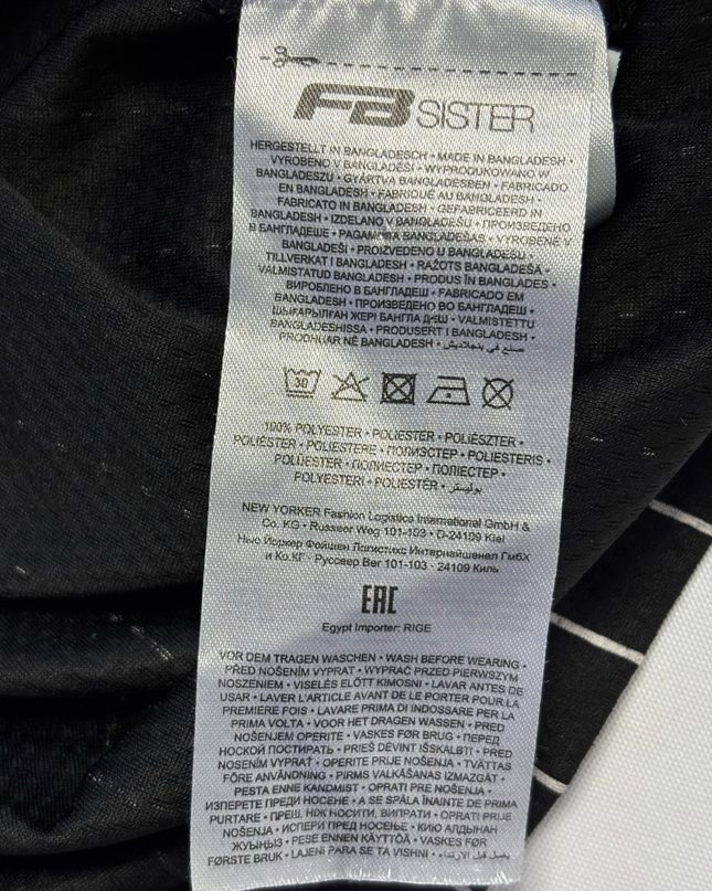 FB SISTER Black Pinstripe Harlem Stars Oversized Jersey