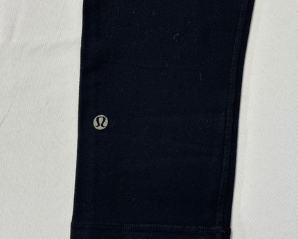Lululemon Black Cropped Mid-Rise Performance Leggings