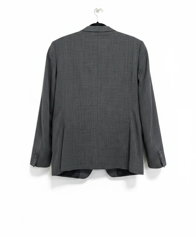 T.M. Lewin Gray Power Stretch Skinny Fit Wool Blend Blazer