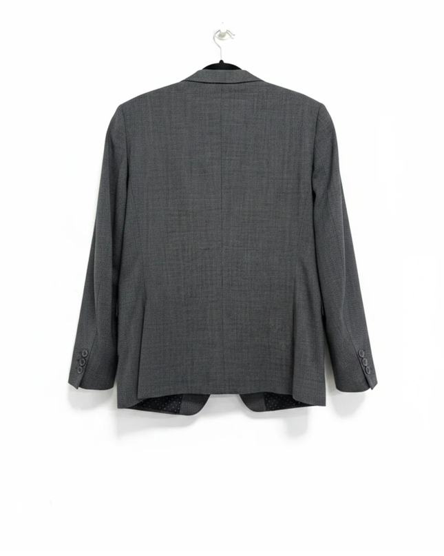 T.M. Lewin Gray Power Stretch Skinny Fit Wool Blend Blazer